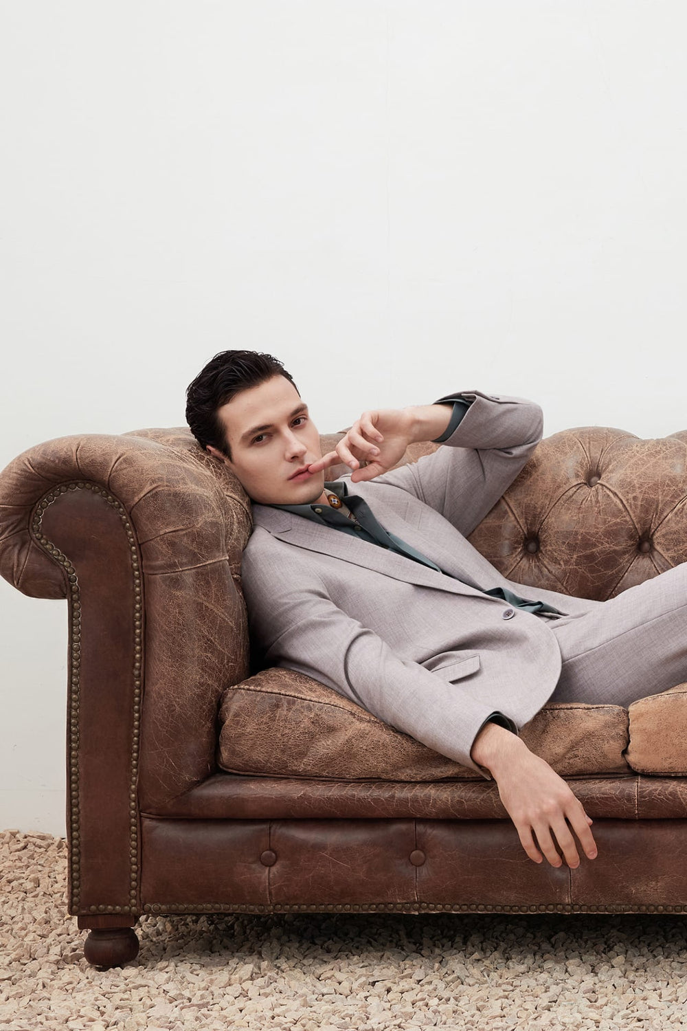 Anti-Bacterial Slim Fit Herringbone Suit Blazer