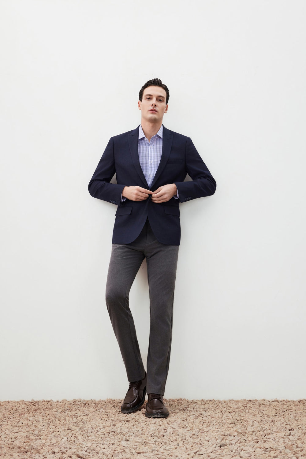 Anti-Bacterial Smart Fit Texture Suit Blazer