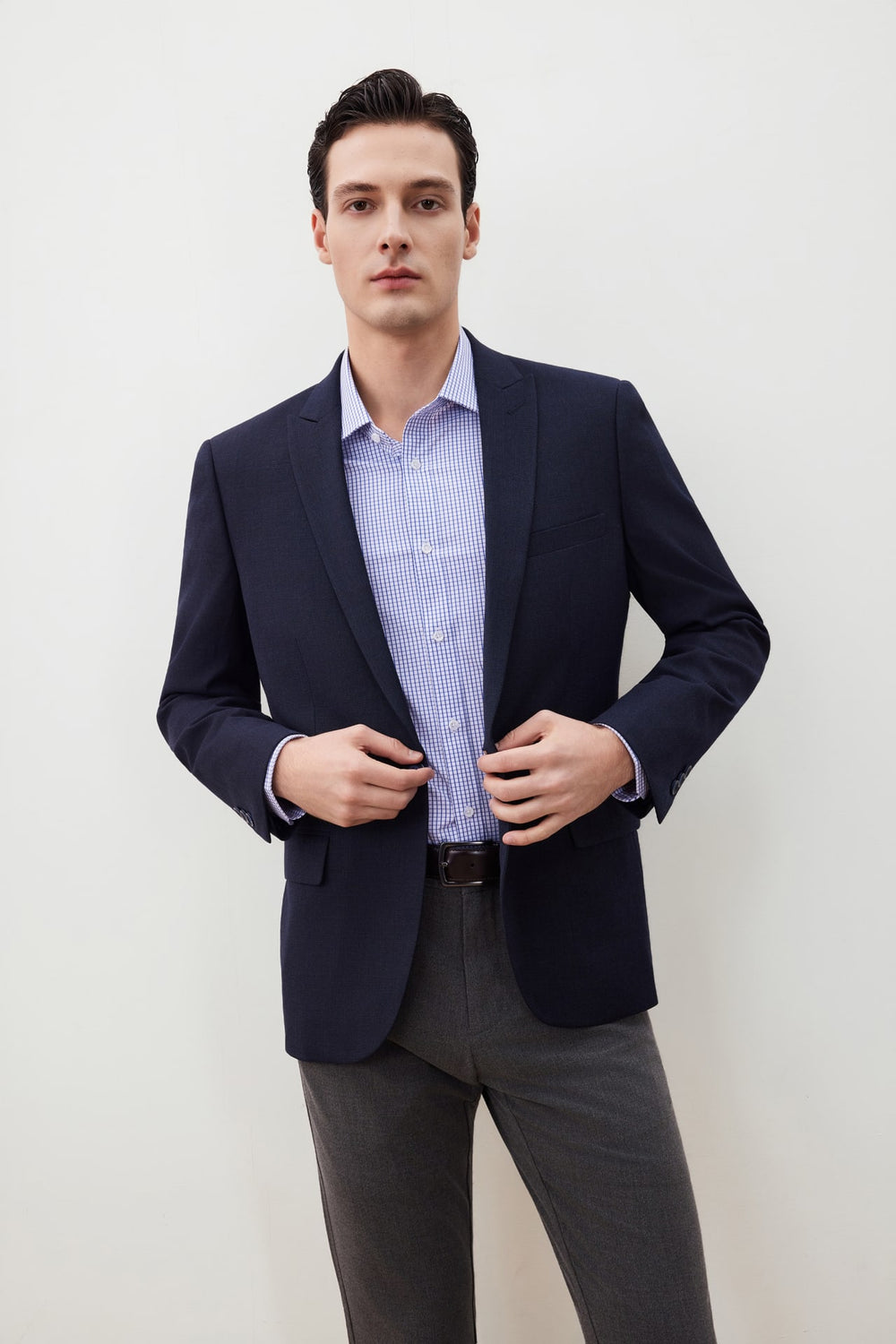 Anti-Bacterial Smart Fit Texture Suit Blazer
