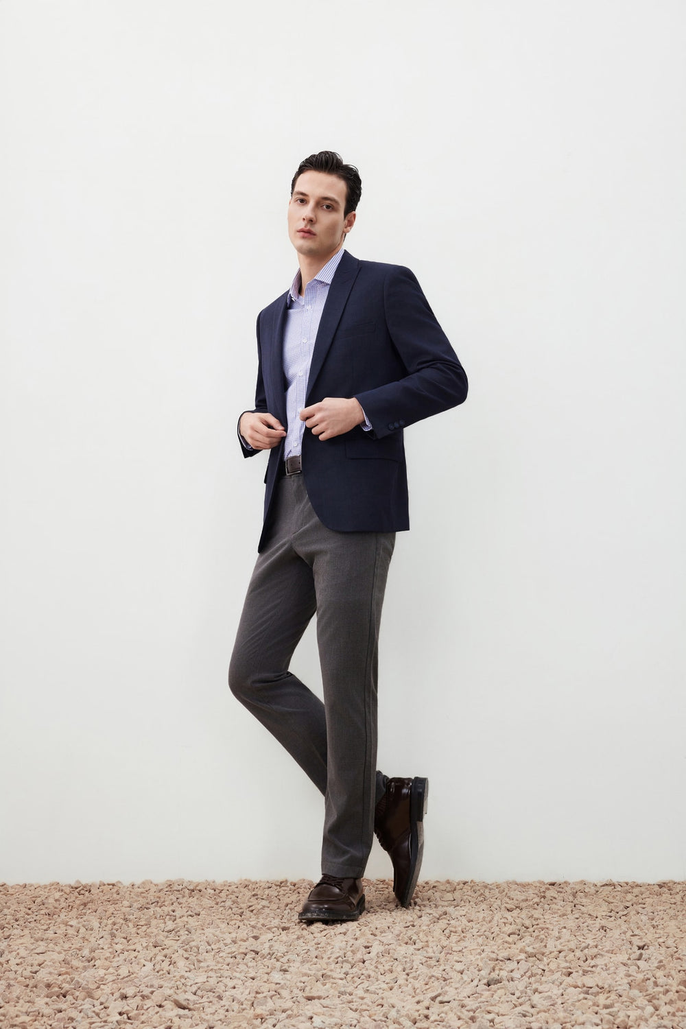 Anti-Bacterial Smart Fit Texture Suit Blazer