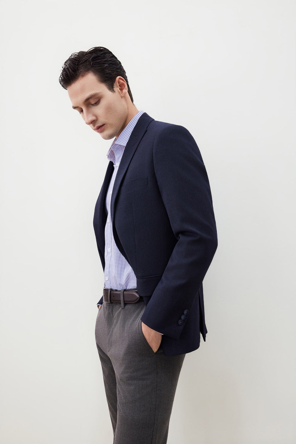 Anti-Bacterial Smart Fit Texture Suit Blazer