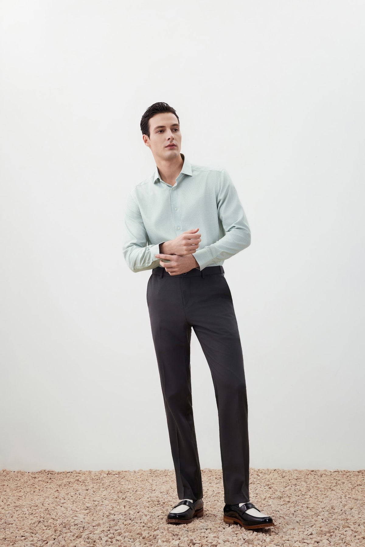 G2000 - Shirts - Non-Iron Premium Cotton Smart Fit 2 Tone Shirt