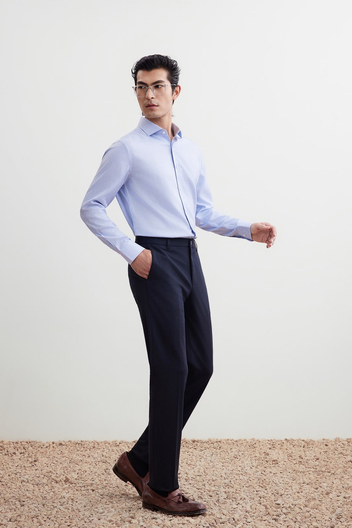 G2000 - Shirts - Non-Iron Premium Cotton Smart Fit 2 Tone Shirt