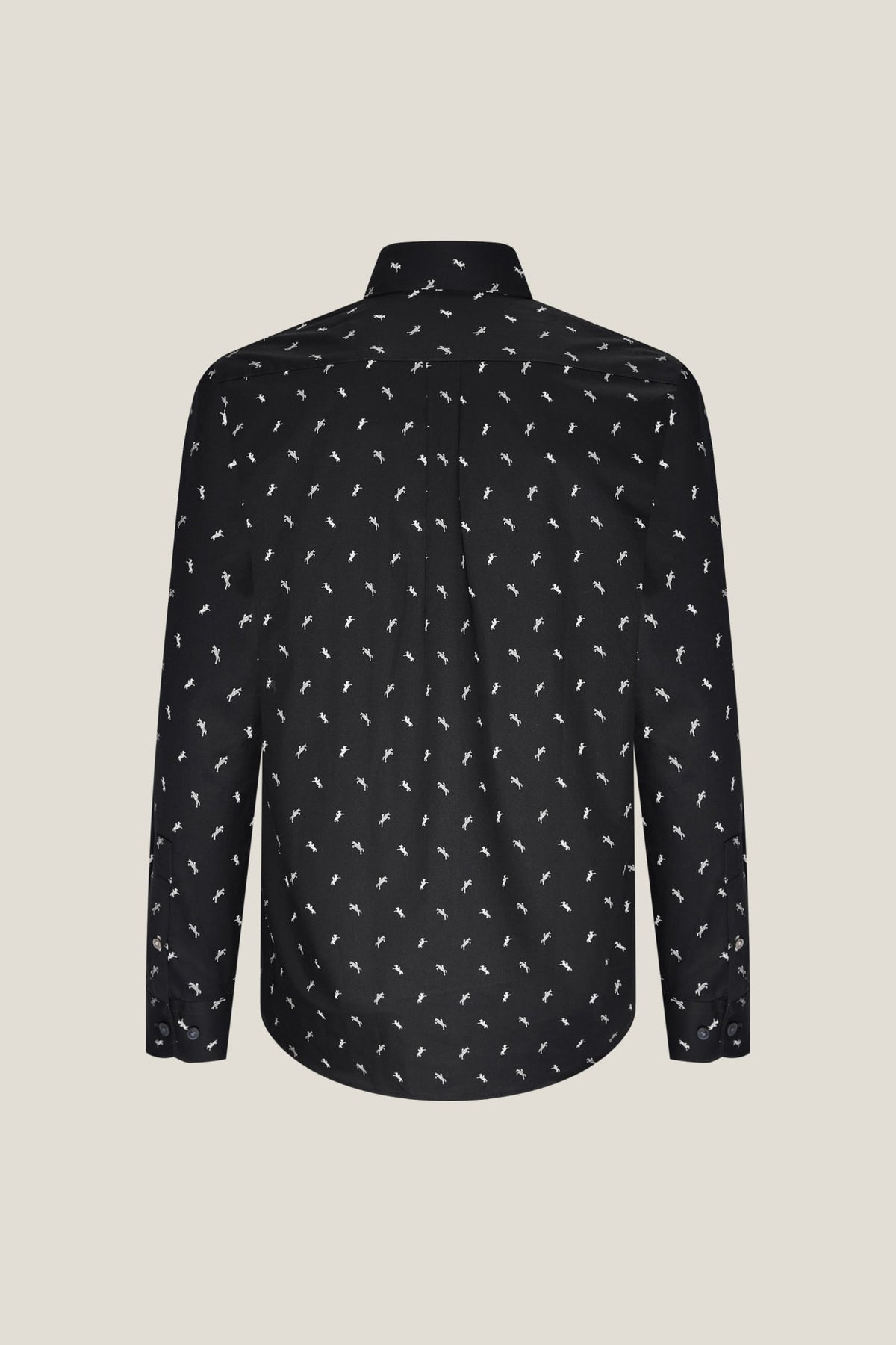 G2000 Shirts Wrinkle-Free Mini Horse Digital Print Comfort Fit Twill Casual Shirt