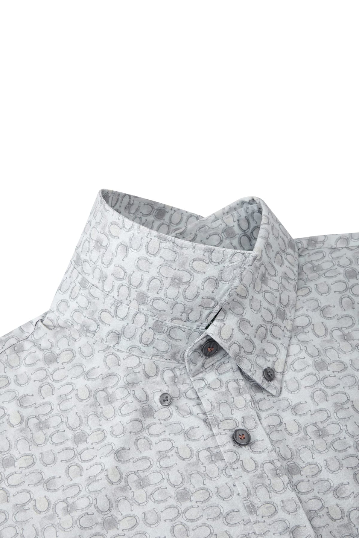 G2000 Shirts Wrinkle-Free Horseshoe Digital Print Comfort Fit Twill Casual Shirt