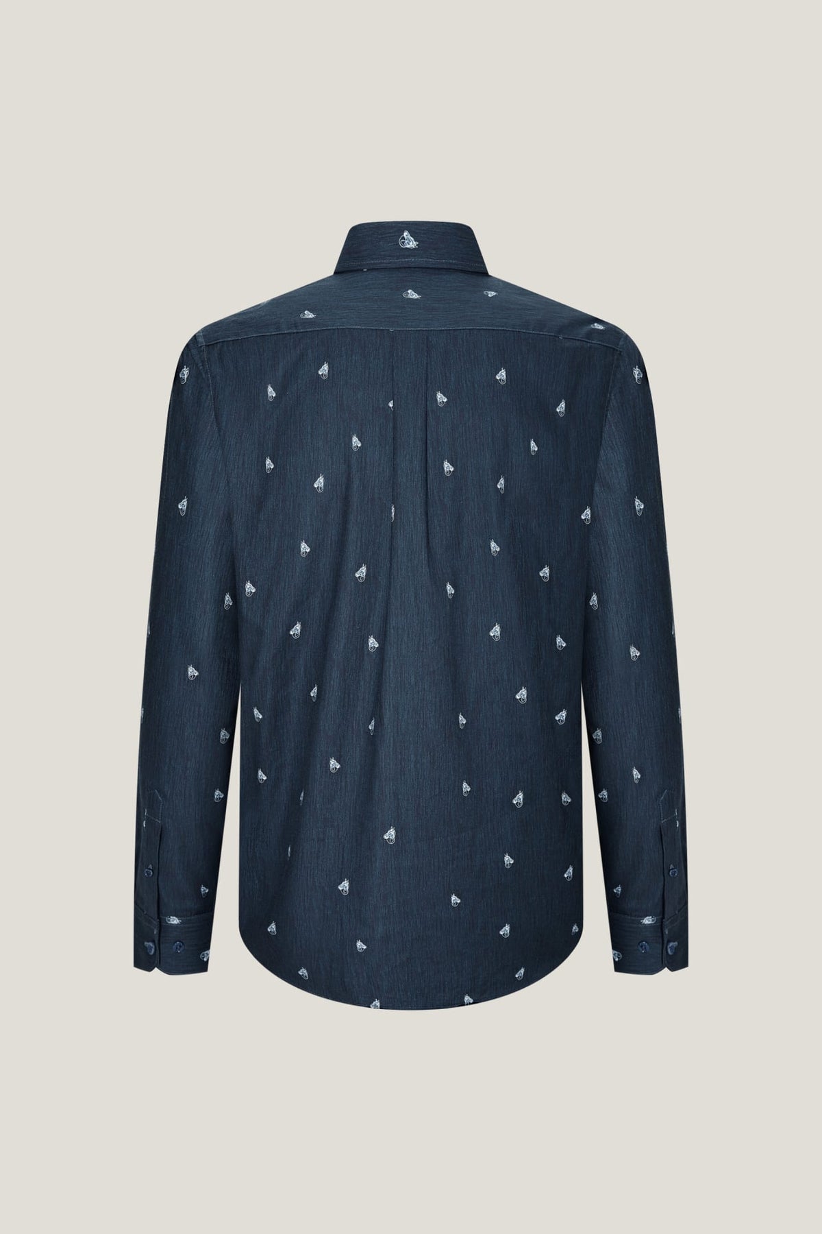 G2000 Shirts Wrinkle-Free Mini Horse Digital Print Comfort Fit Oxford Casual Shirt