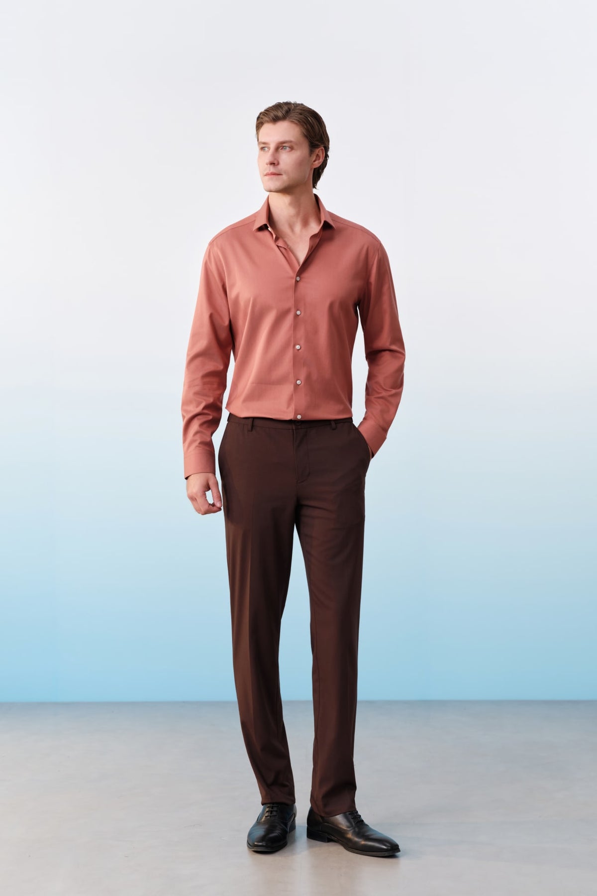 G2000 Shirts Non-Iron Temperature Regulating Fine Twill Smart Fit Long Sleeve Shirt