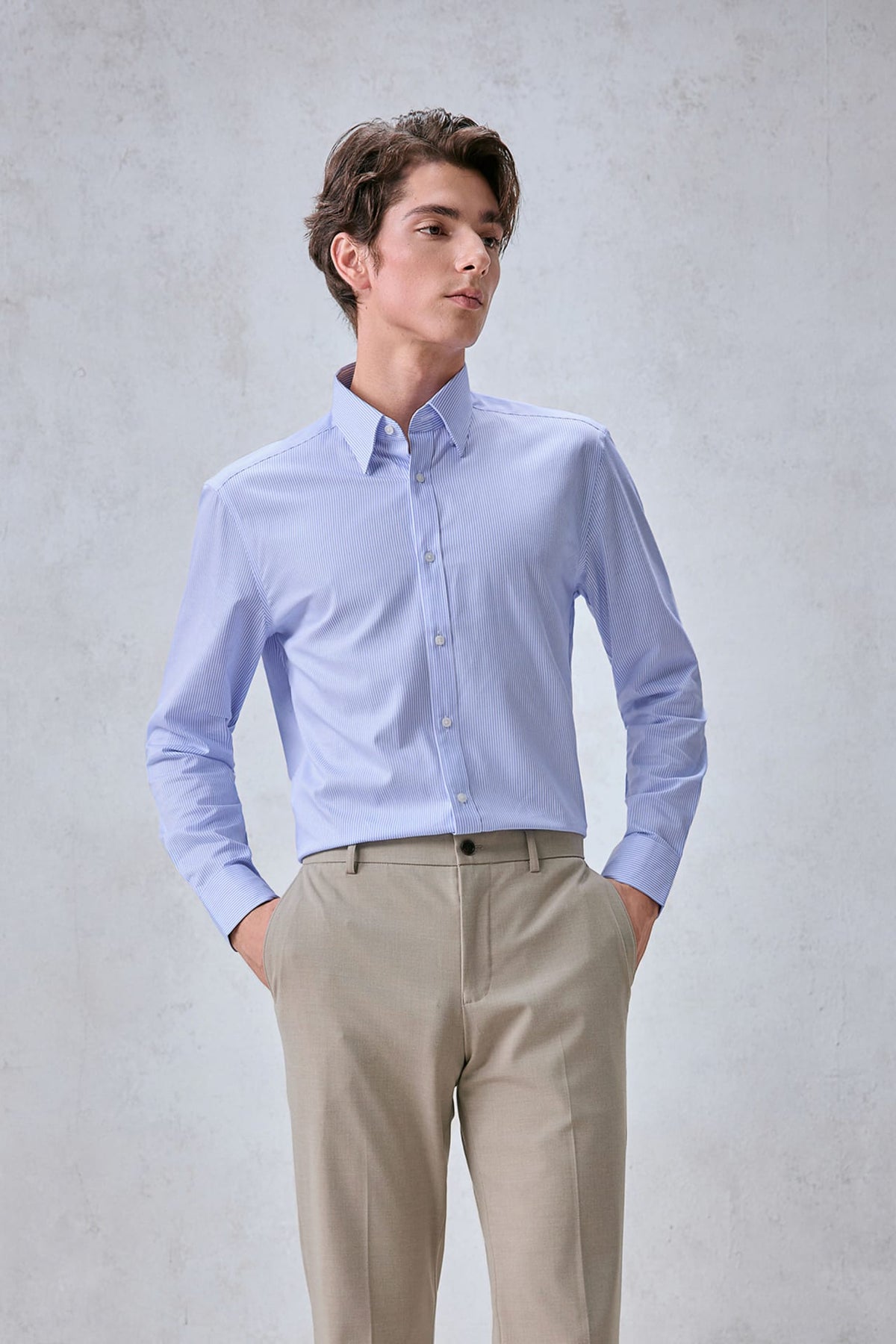 G2000 Shirts Non-Iron Easy Care Stripe Smart Fit Shirt