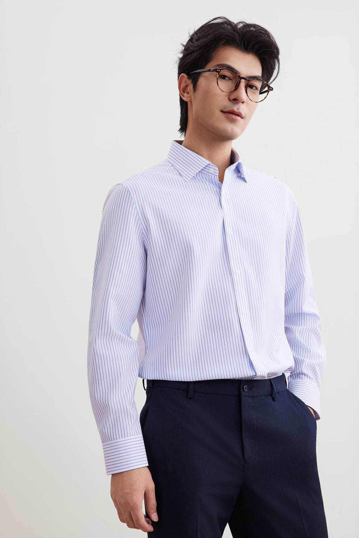 G2000 Shirts Non-Iron Dry Smart Fit Stripe Shirt