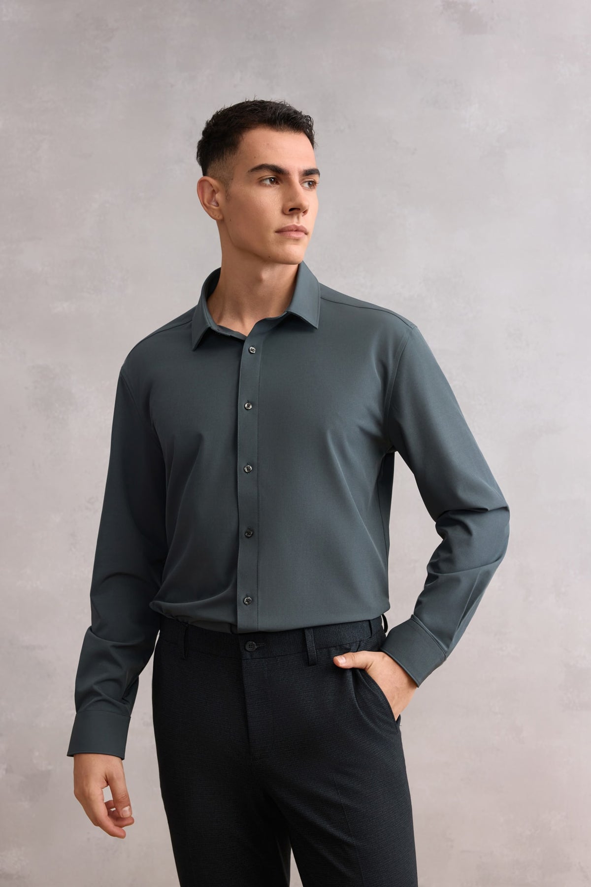 G2000 Shirts Non-Iron Dry Stretch Smart Fit Poplin Shirt
