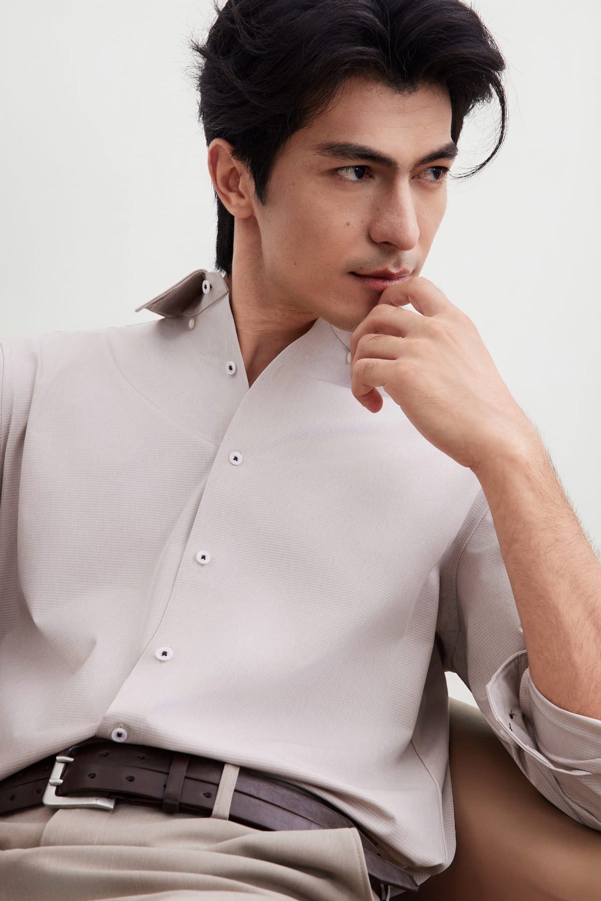 G2000 Shirts Non-Iron Dry Stretch Smart Fit Horizontal Semi Solid Shirt