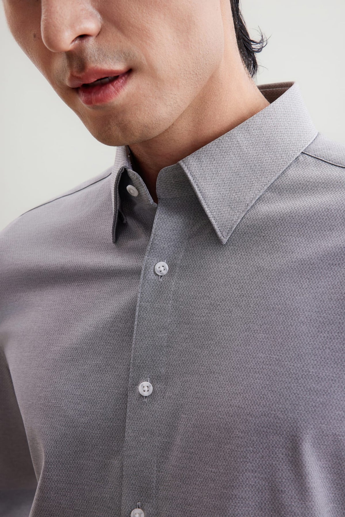 G2000 - Shirts - Non-Iron Dry Stretch Smart Fit Diamond Semi Solid Shirt