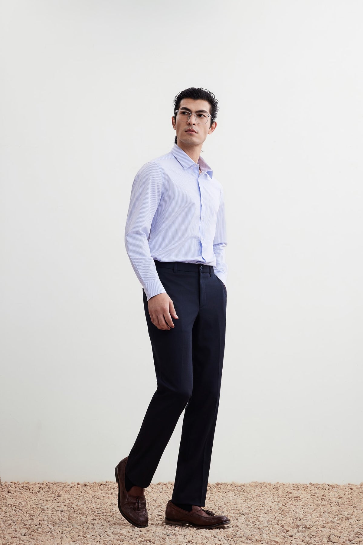 G2000 - Shirts - Non-Iron Silky Touch Smart Fit Stripe Shirt