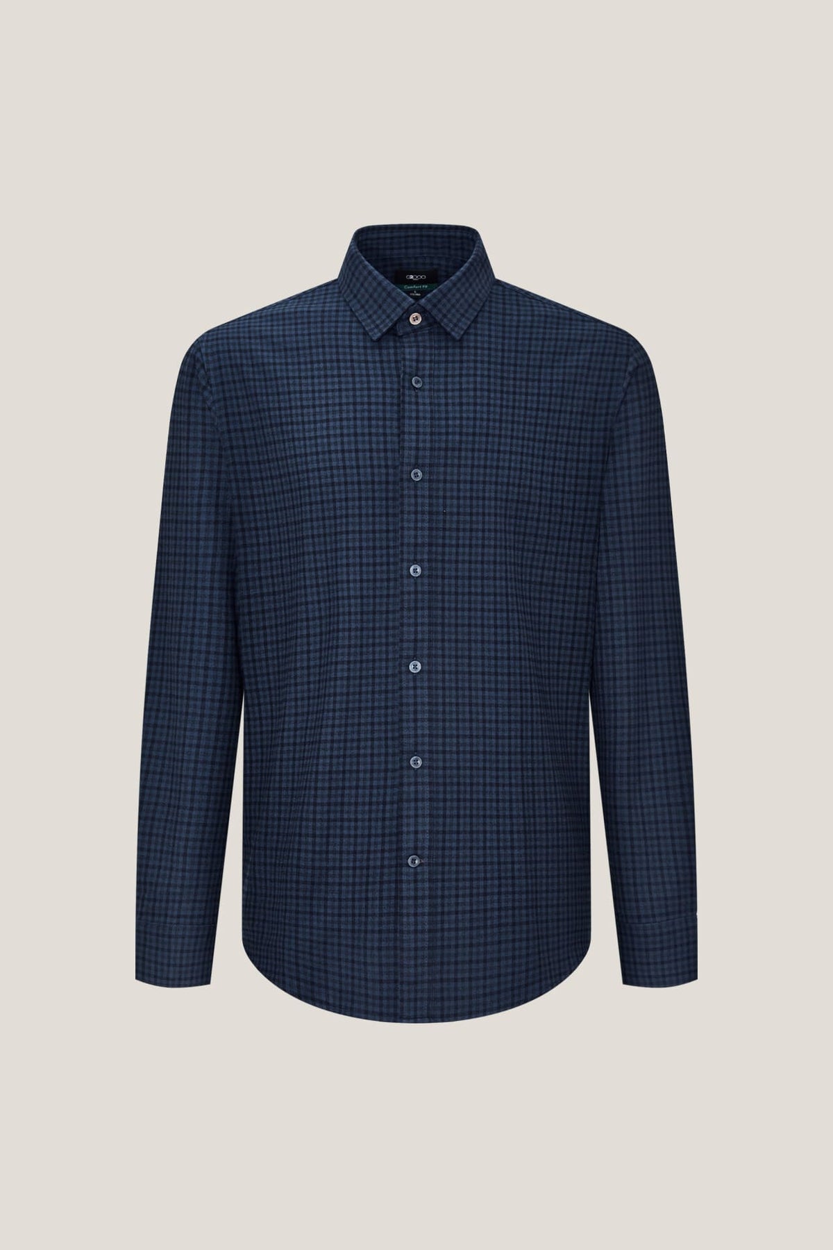 G2000 Shirts 2-Side Brush Comfort Fit Check Casual Shirt Peacoat Comfort