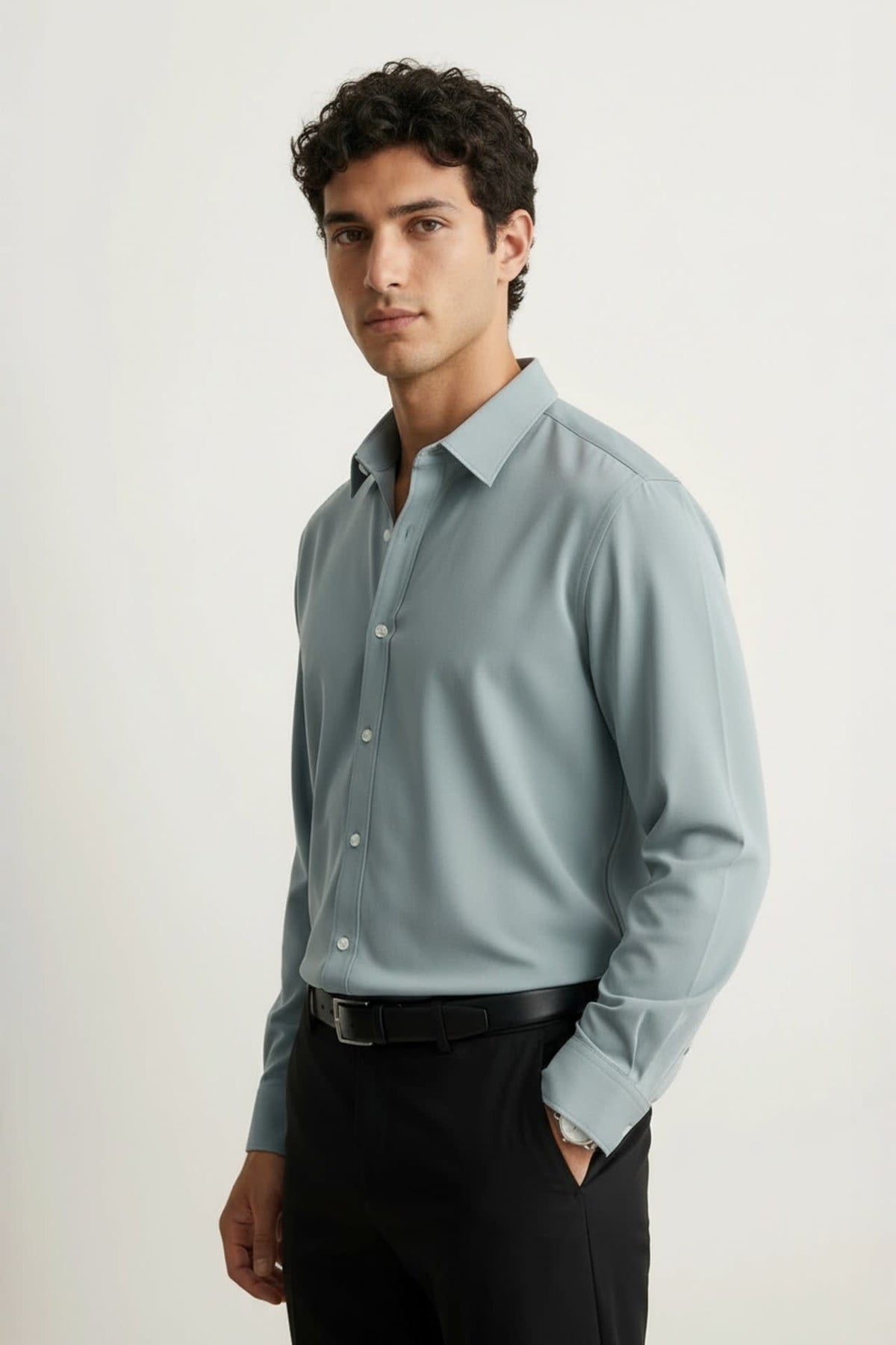 G2000 Shirts Easy Care Opaque Anti UV Fine Twill Smart Fit Long Sleeve Shirt