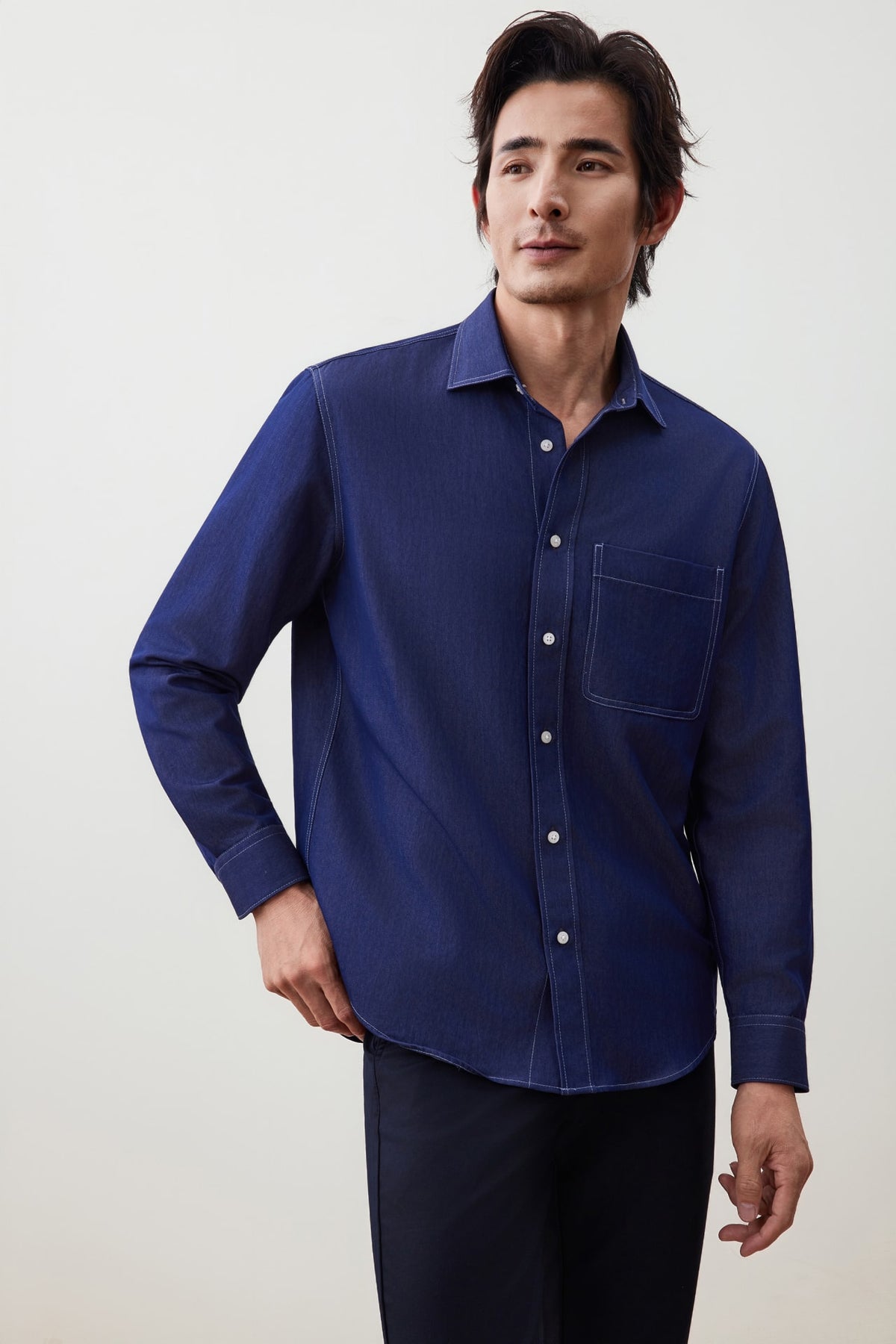 G2000 - Shirts - Denim-Like Comfort Fit Casual Shirt