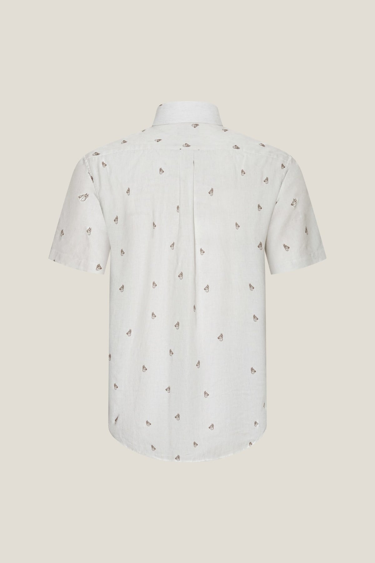 G2000 Shirts Wrinkle-Free Mini Horse Digital Print Comfort Fit Oxford Short Sleeve Casual Shirt