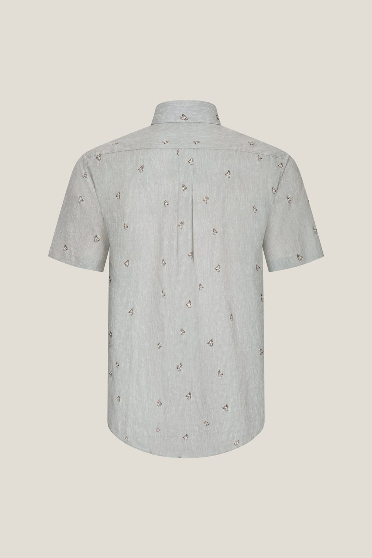 G2000 - Shirts - Wrinkle-Free Mini Horse Digital Print Comfort Fit Oxford Short Sleeve Casual Shirt