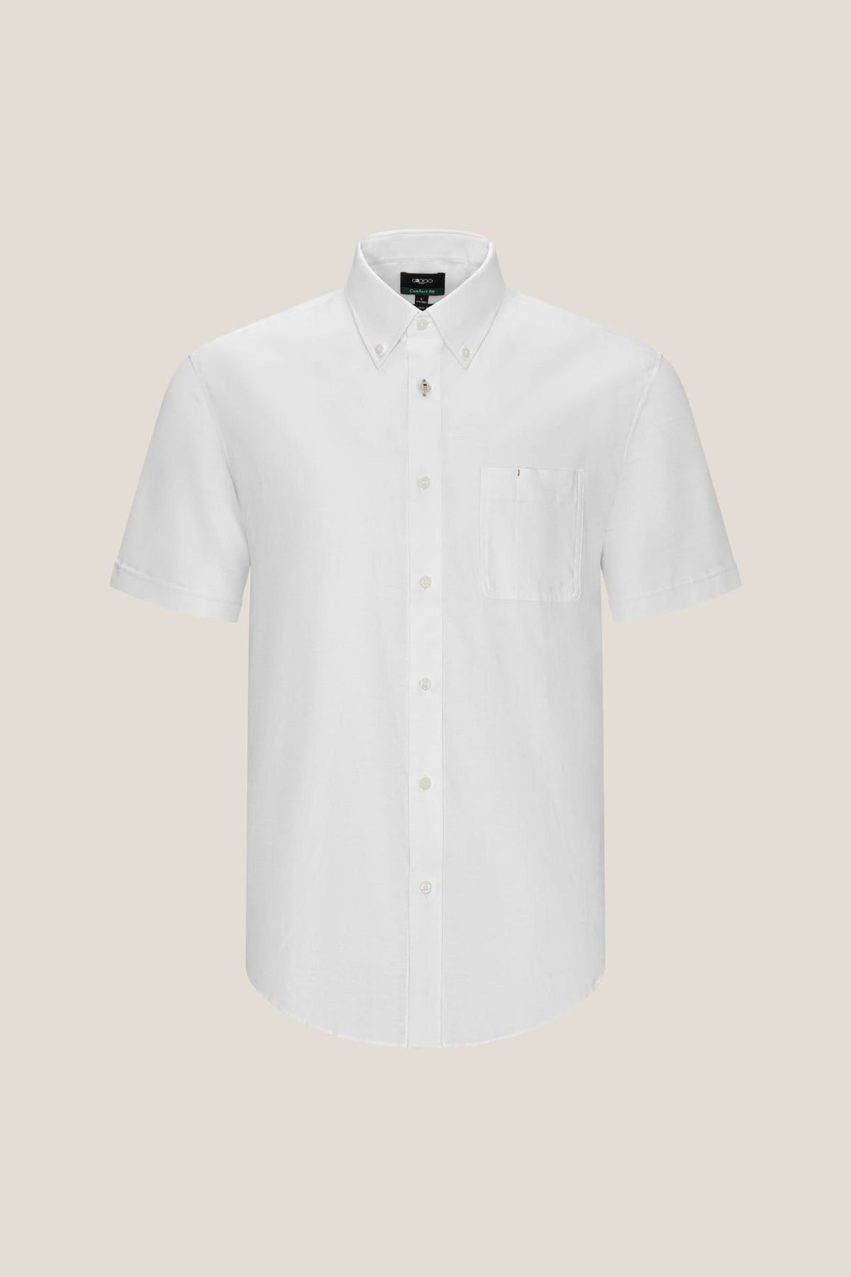 G2000 - Shirts - Wrinkle-Free Comfort Fit Oxford Short Sleeve Casual Shirt - White - Comfort