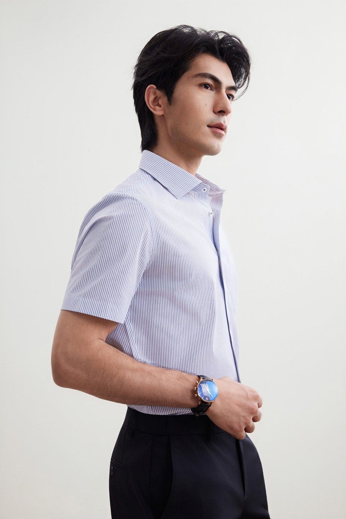 G2000 - Shirts - Non-Iron Easy Care Smart Fit Stripe Short Sleeve Shirt