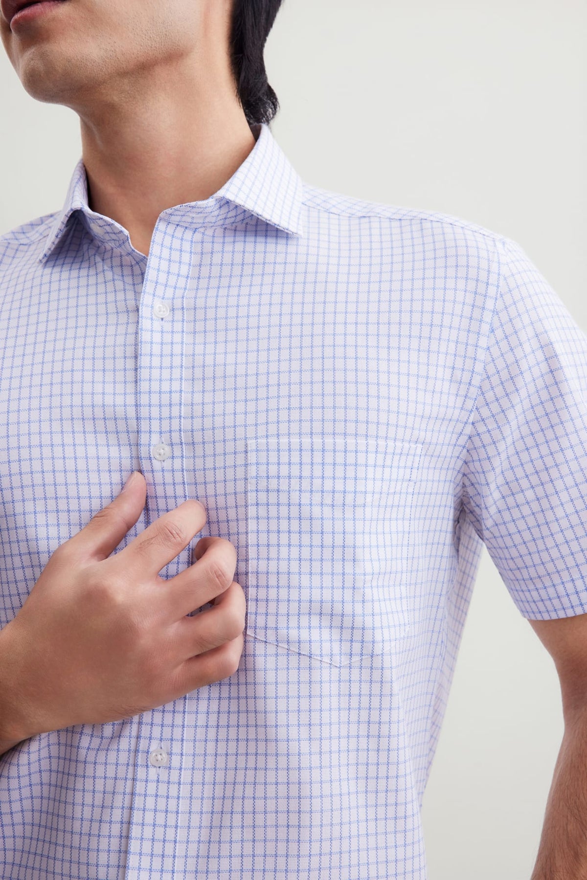 G2000 - Shirts - Non-Iron Easy Care Smart Fit Check Short Sleeve Shirt