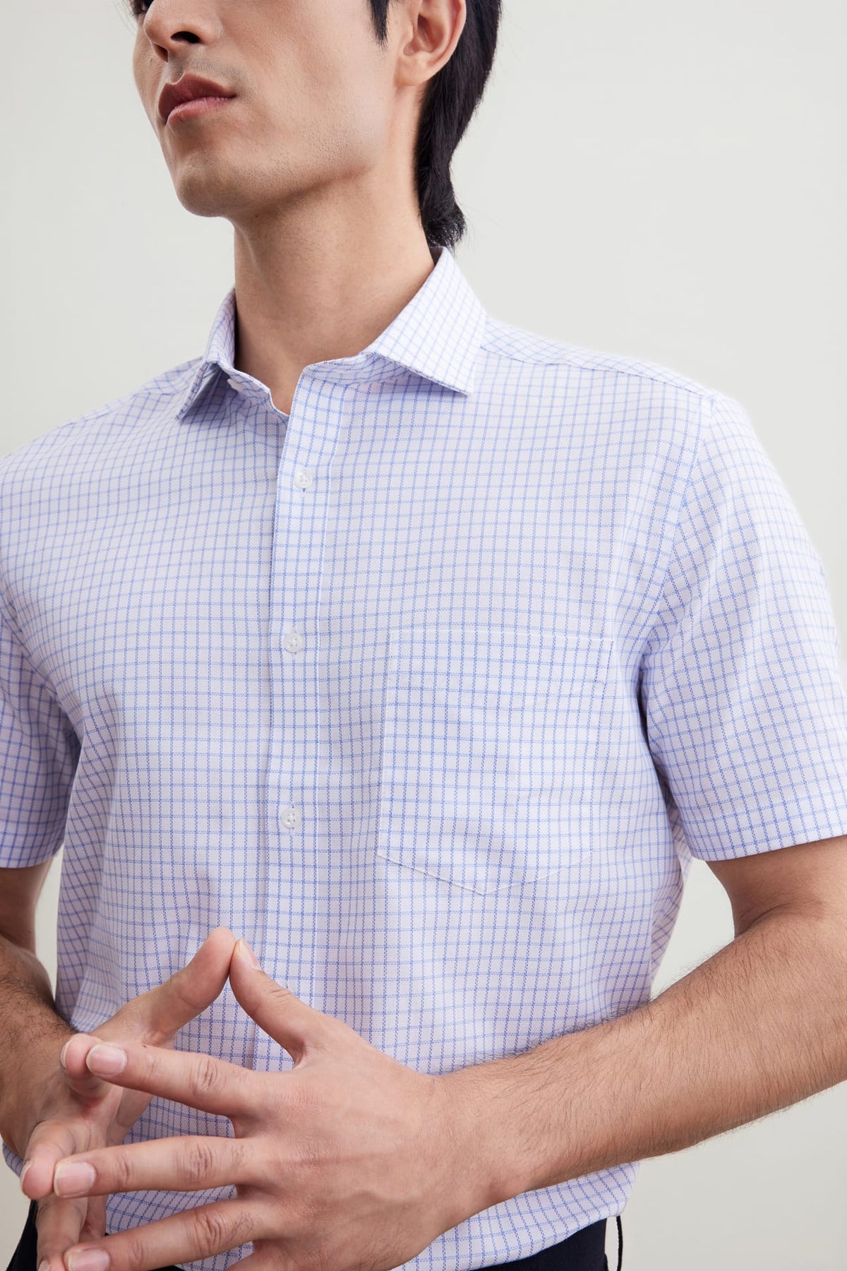 G2000 - Shirts - Non-Iron Easy Care Smart Fit Check Short Sleeve Shirt