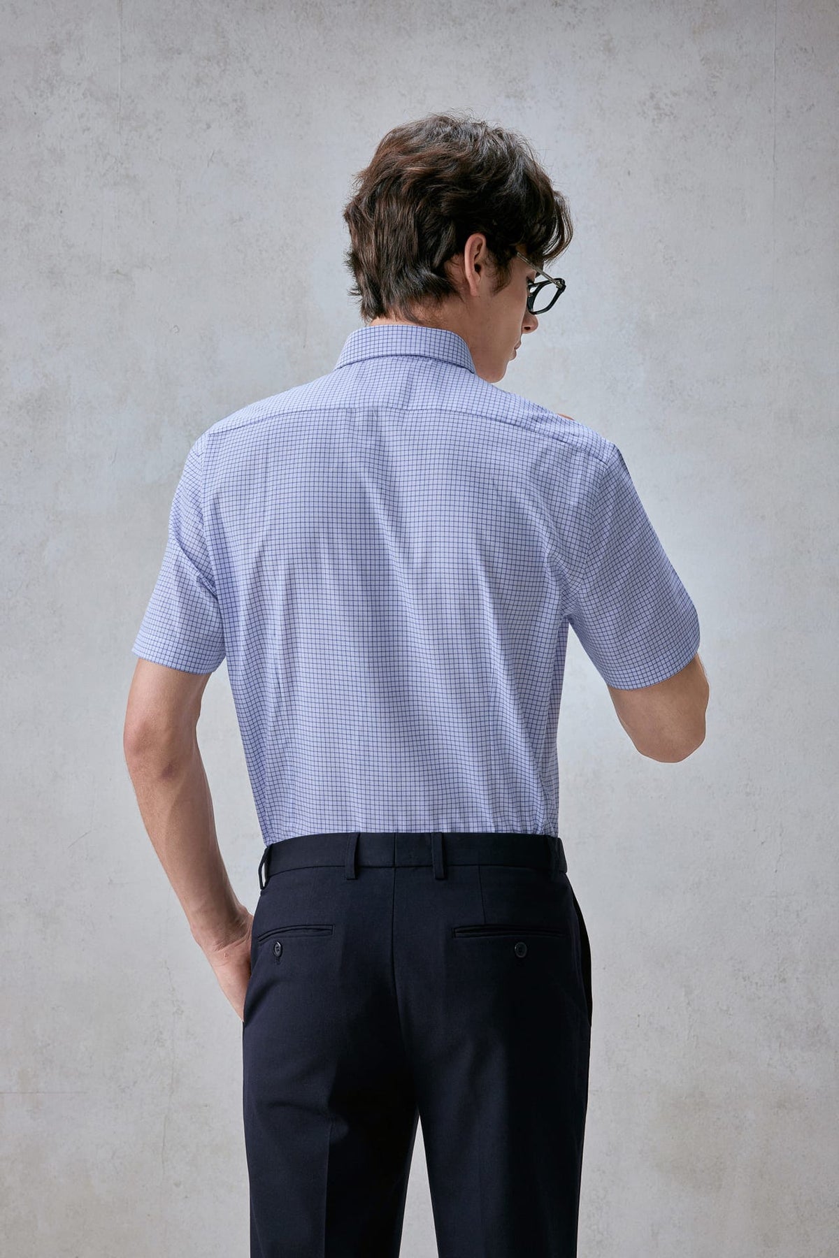 G2000 - Shirts - Non-Iron Easy Care Check Smart Fit Short Sleeve Shirt