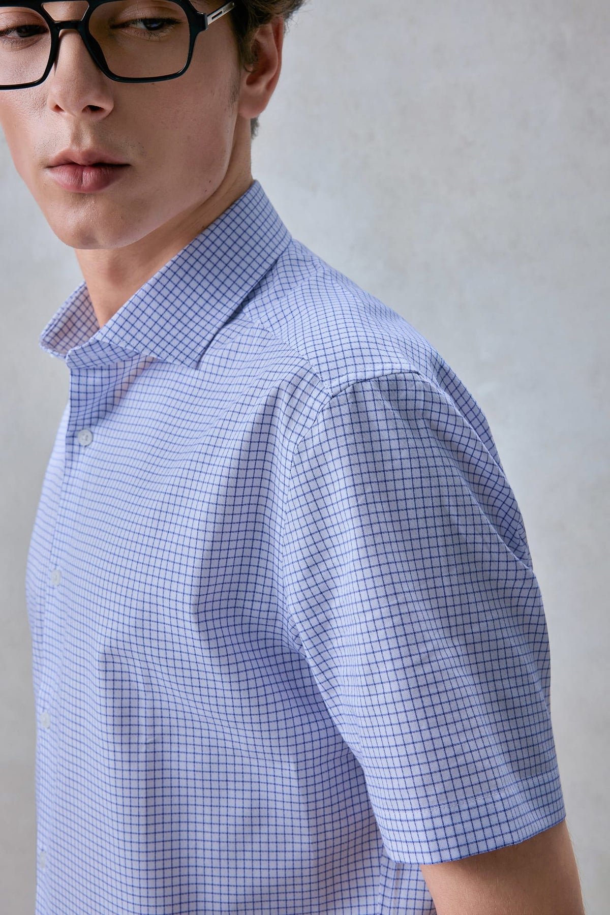 G2000 - Shirts - Non-Iron Easy Care Check Smart Fit Short Sleeve Shirt