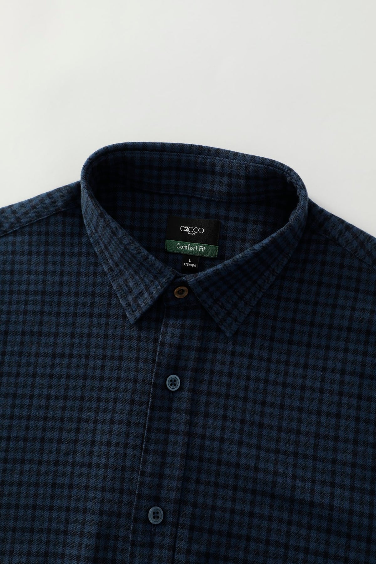 G2000 Shirts 2-Side Brush Comfort Fit Check Short Sleeve Casual Shirt