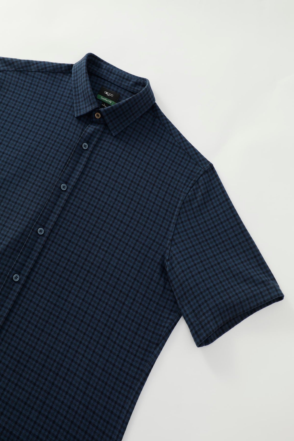 G2000 Shirts 2-Side Brush Comfort Fit Check Short Sleeve Casual Shirt