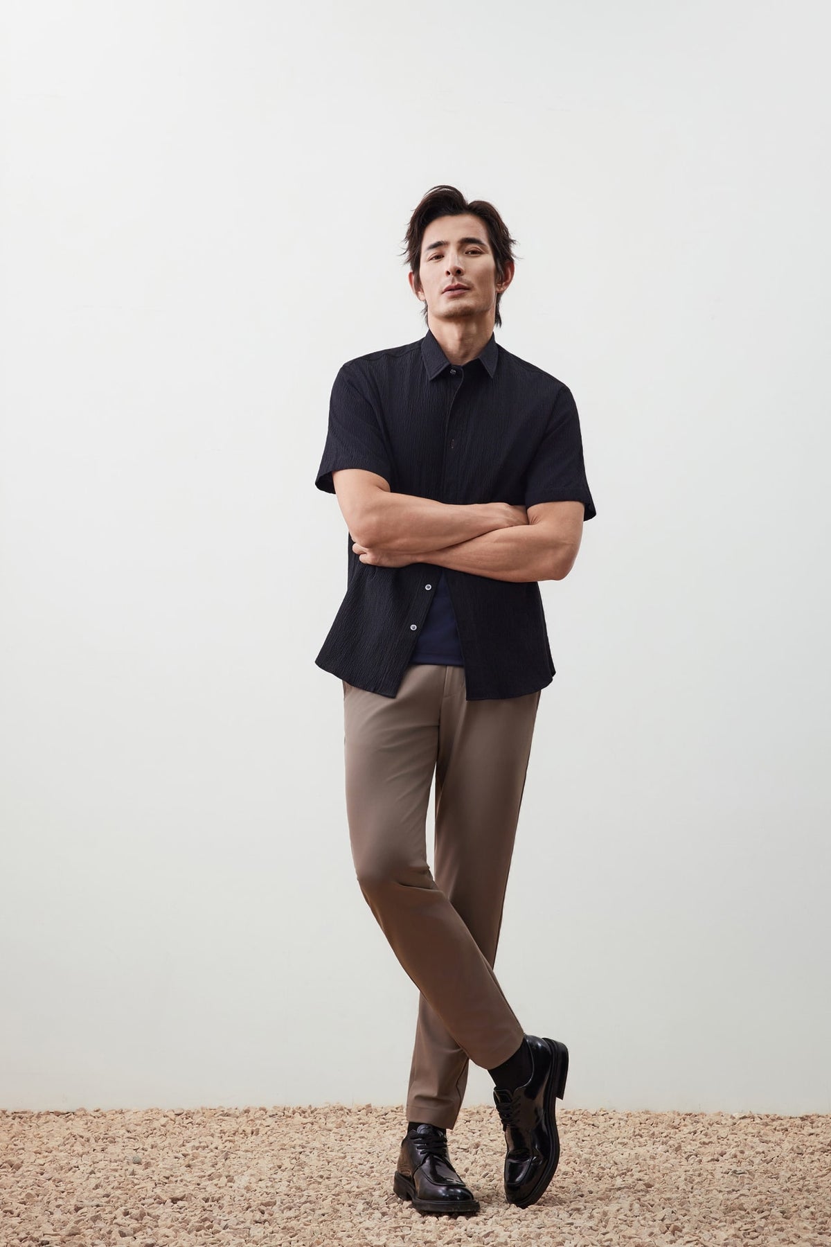 G2000 - Shirts - Lyocell Cotton Seersucker Comfort Fit Short Sleeve Casual Shirt