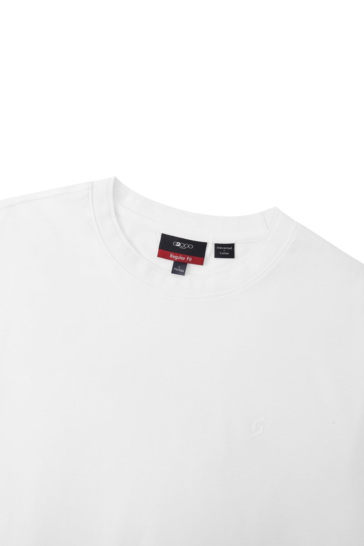 G2000 - T-Shirts - Mercerized Cotton Jersey High Crew Neck Regular Fit Tee
