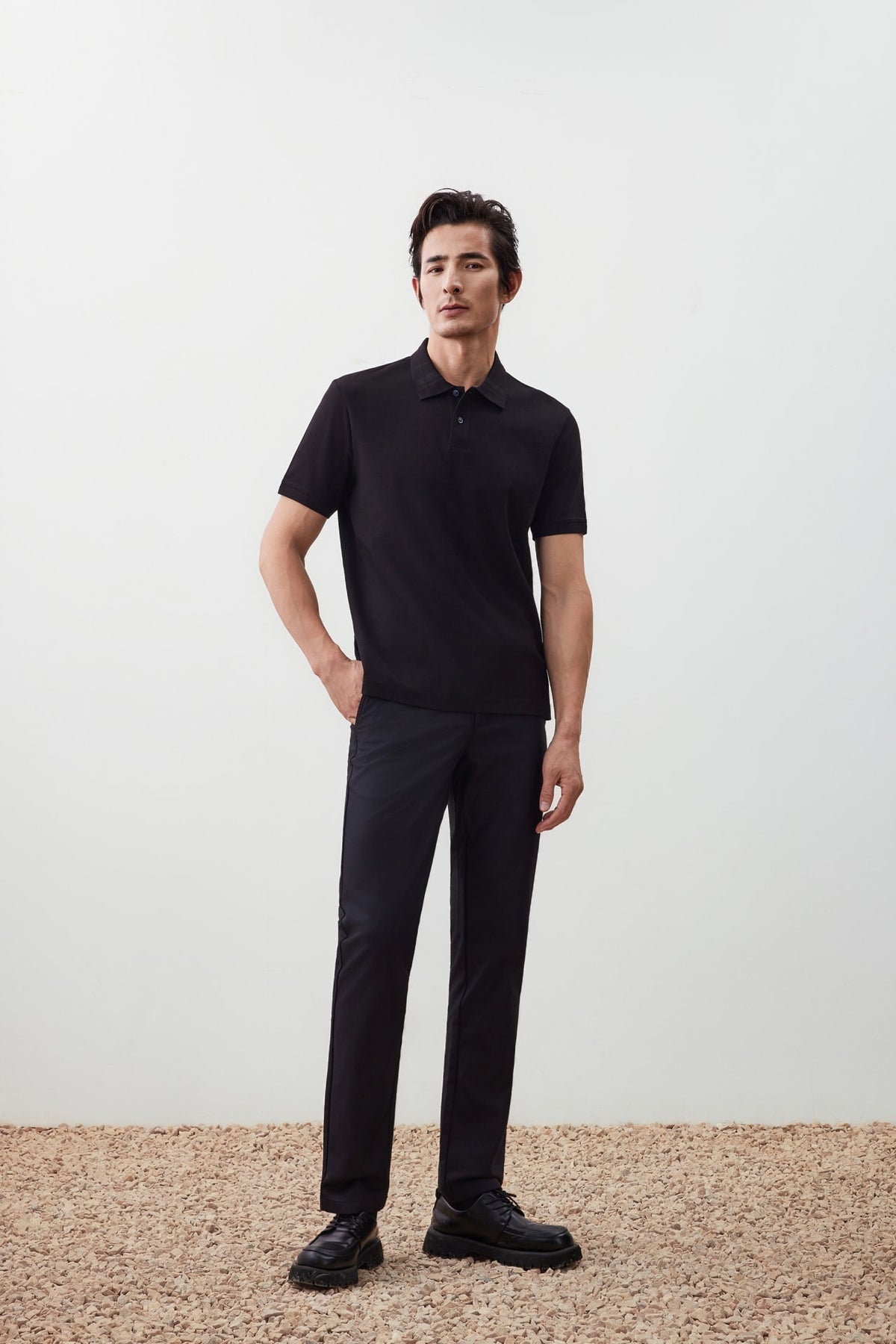 G2000 Polos Cool Touch Liquid Cotton Pique Polo Regular Fit Tee Black Regular