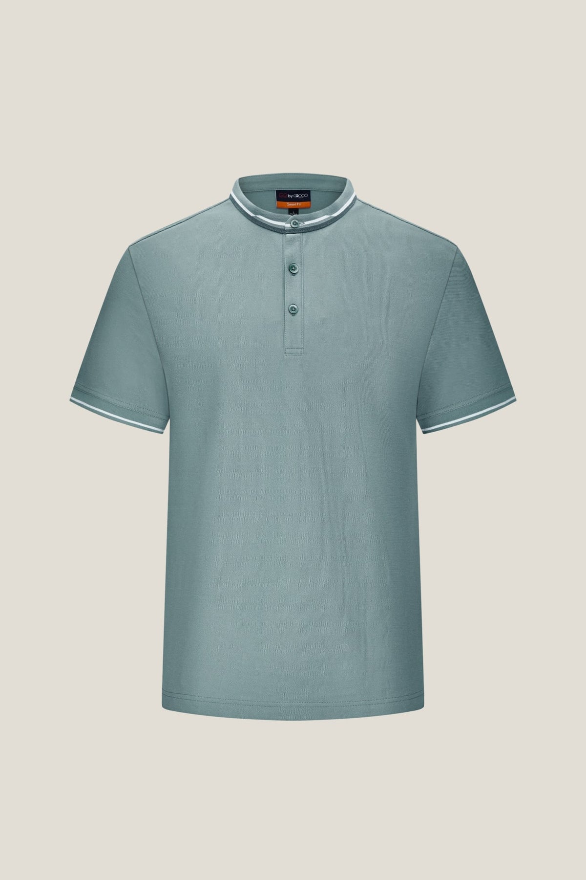 G2000 Polos Cotton Pique Stand Collar Smart Fit Polo Tee Crystal Blue Smart