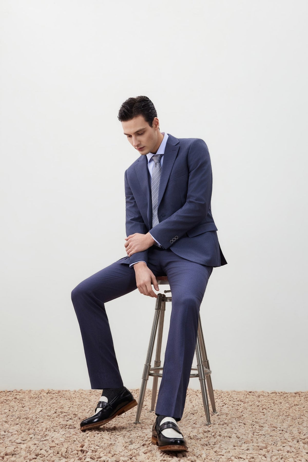 G2000 Pants Teflon Regular Fit Twill Suit Pants Midnight Navy Regular