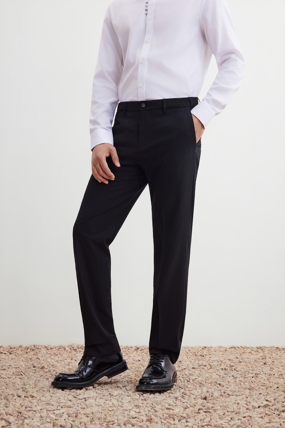 G2000 - Pants - Multi-Way Stretch Smart Fit Plain Weave Suit Pants with Elastic Waist Band