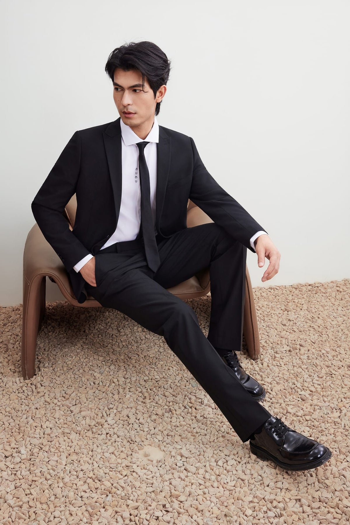 G2000 - Pants - Multi-Way Stretch Smart Fit Plain Weave Suit Pants with Elastic Waist Band