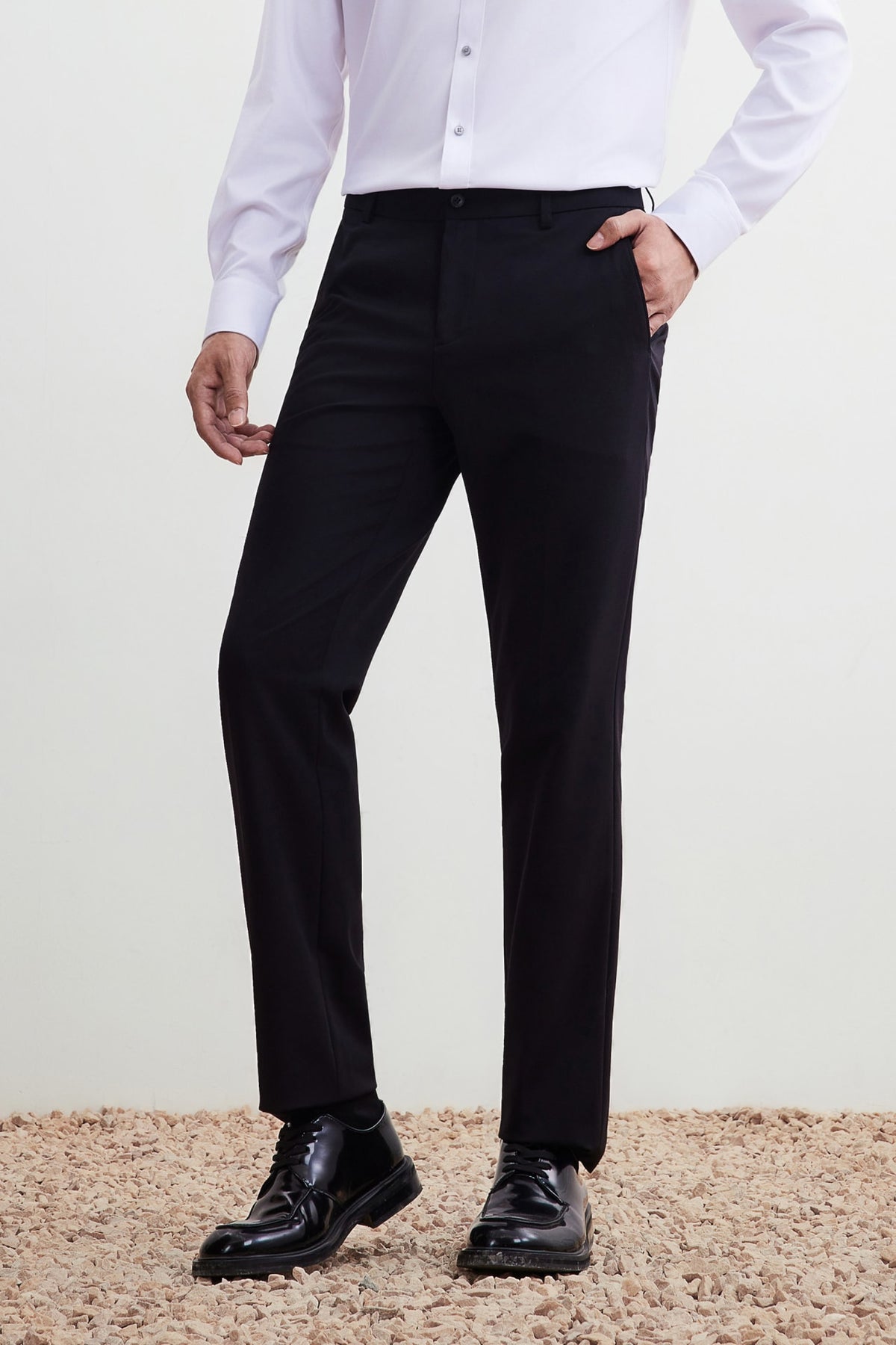 G2000 Pants Cool Touch Multi-Way Stretch Nylon Modal Silk Smart Fit Dobby Suit Pants