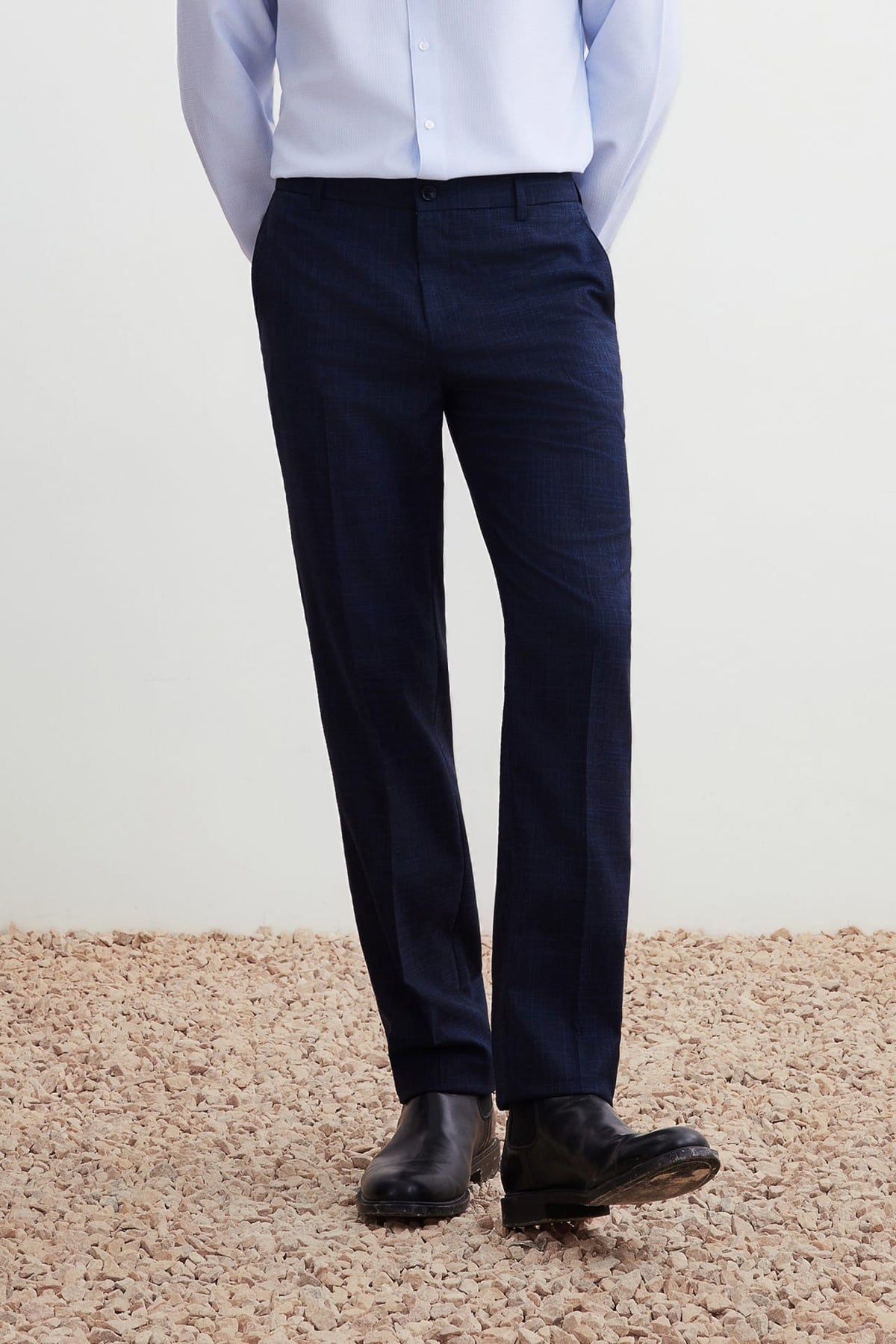 G2000 Pants Anti-Bacterial Regular Fit Texture Suit Pants
