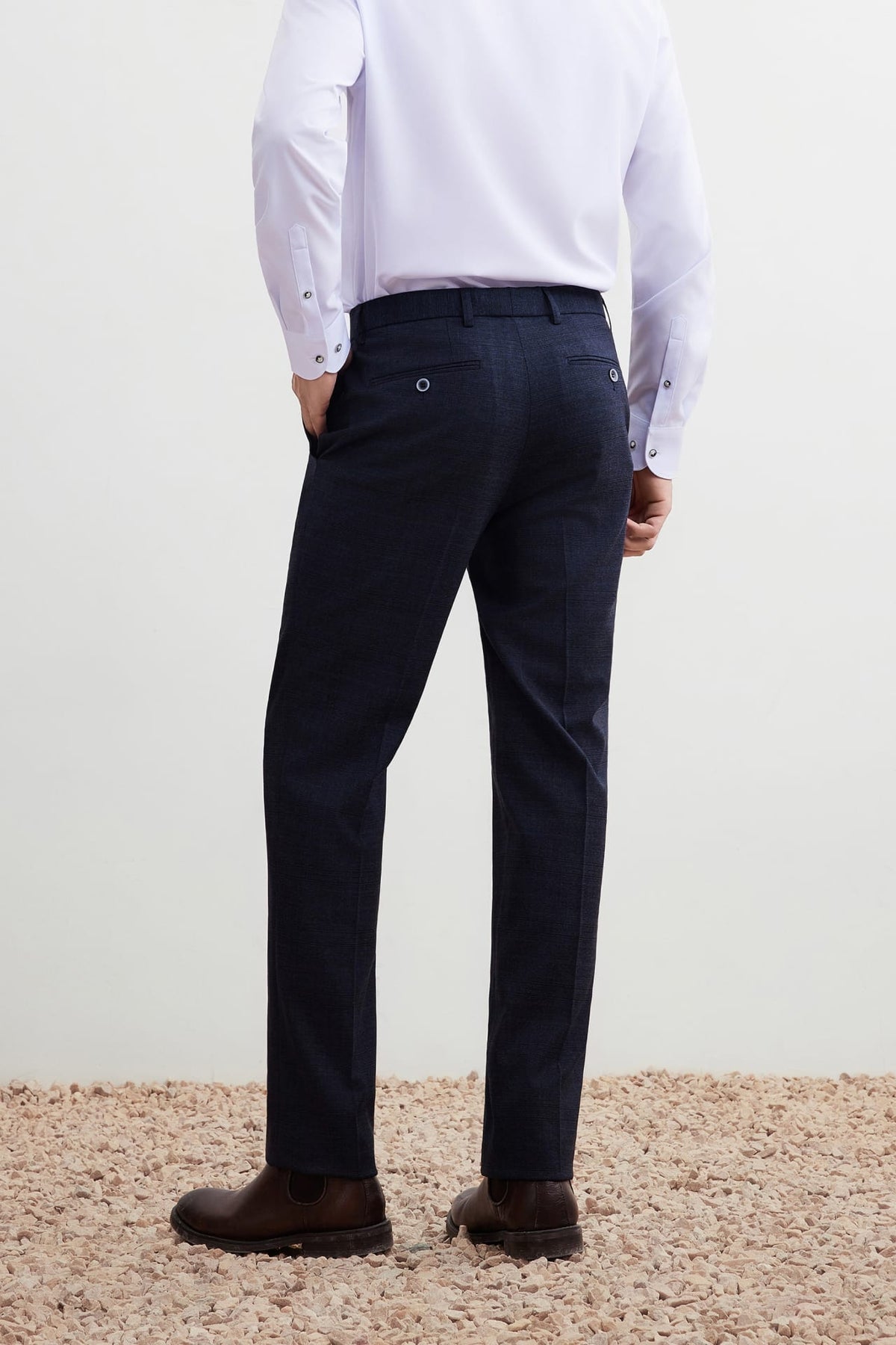 G2000 - Pants - Anti-Bacterial Smart Fit Check Suit Pants