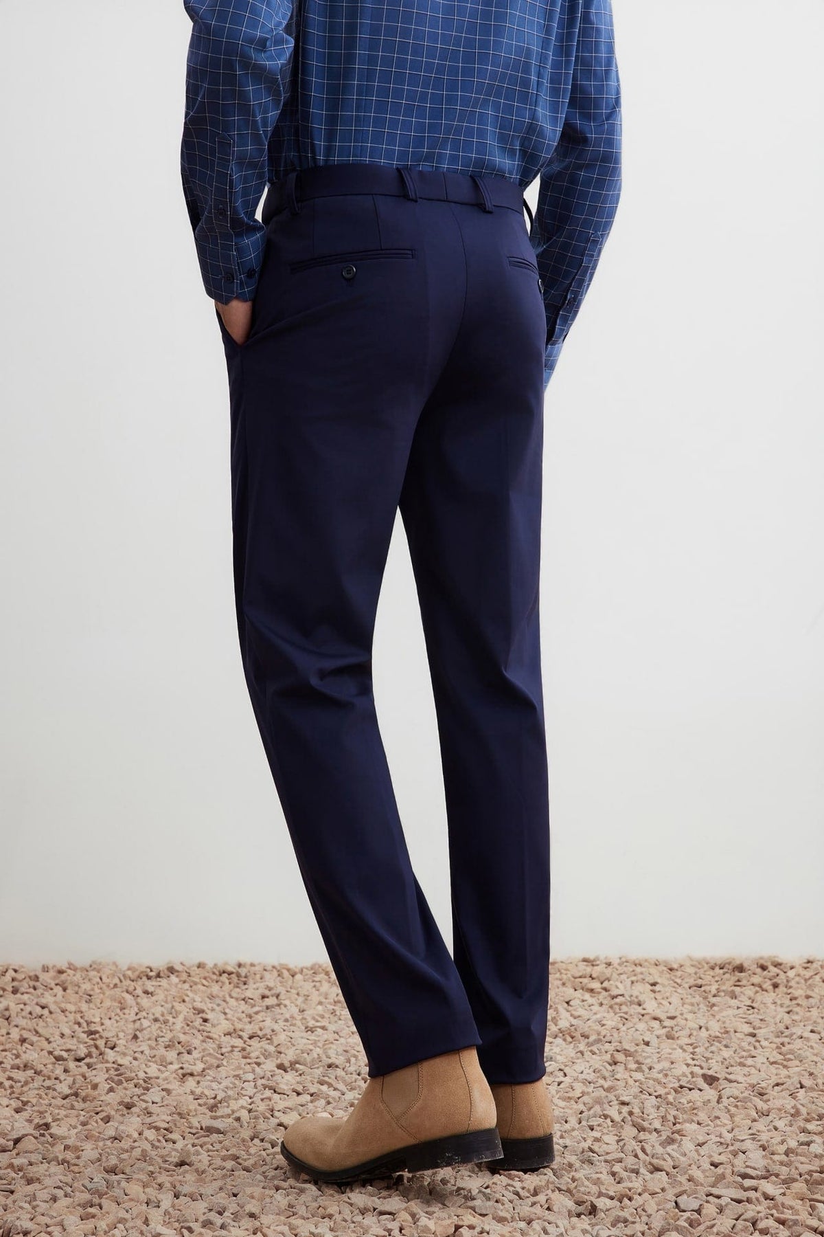 G2000 - Pants - Cool Touch Smart Fit Knit Print Suit Pants with Elastic Waist Band