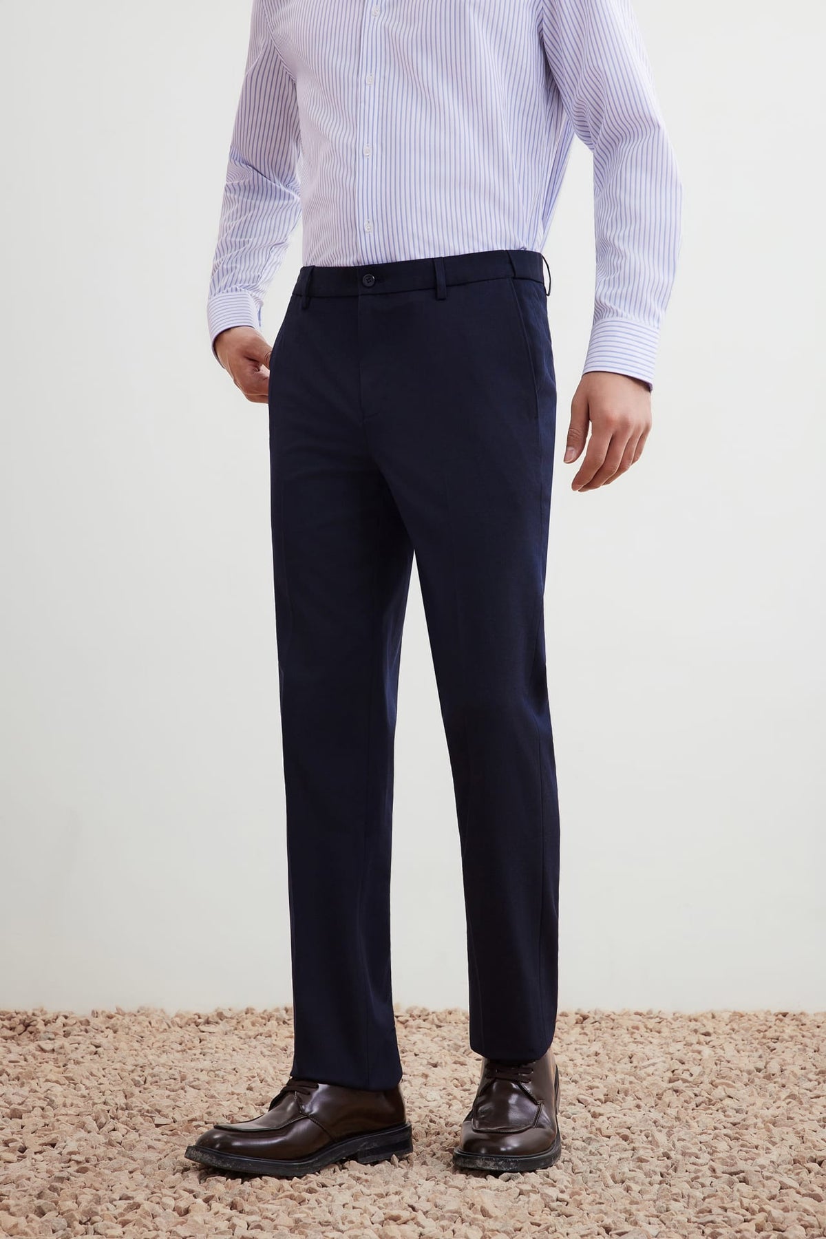G2000 Pants Multi-Way Stretch Smart Fit Twill Suit Pants with Elastic Waist Band