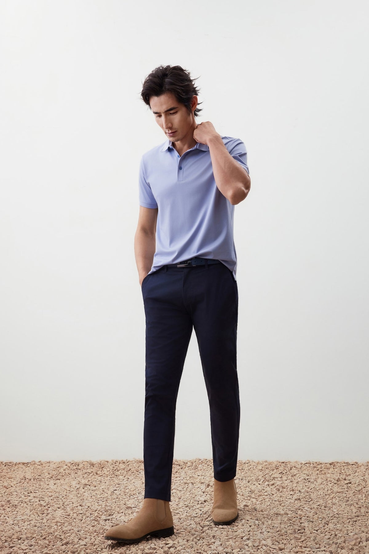 G2000 Pants Warm Weave Cotton Blend Wide Fit Sueded Twill Casual Pants