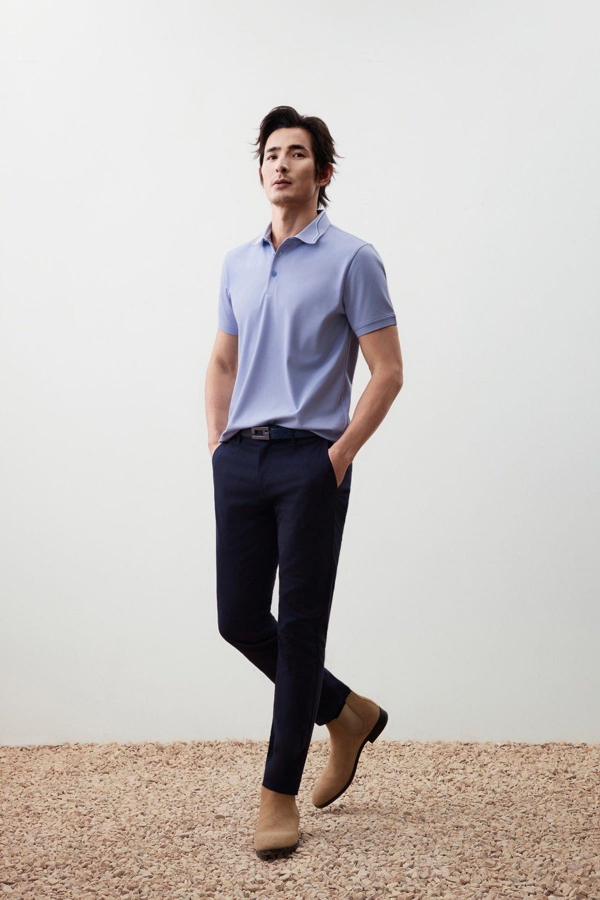G2000 Pants Warm Weave Cotton Blend Wide Fit Sueded Twill Casual Pants