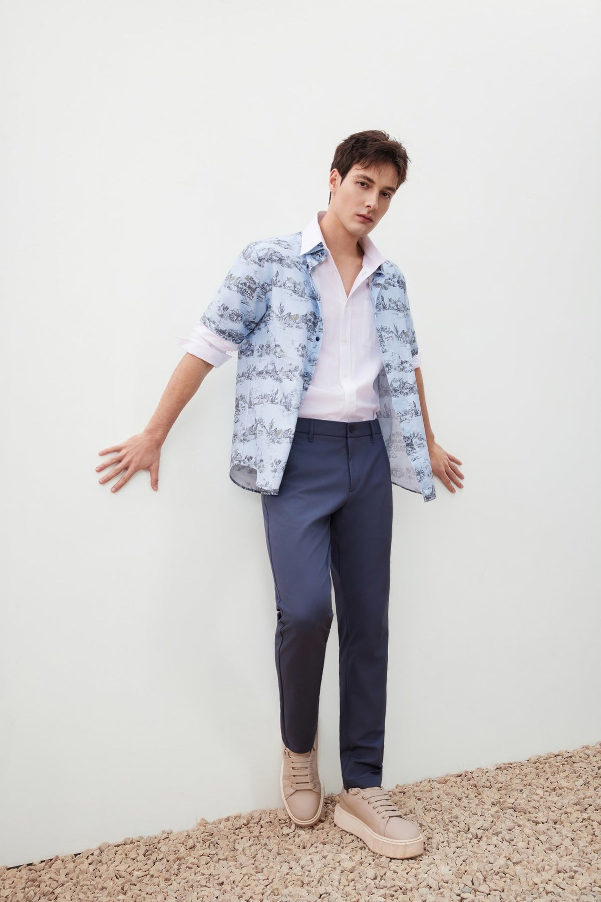 G2000 - Pants - Multi-Way Stretch Comfort Extra Slim Fit Twill Casual Pants - Strong Blue - Extra Slim