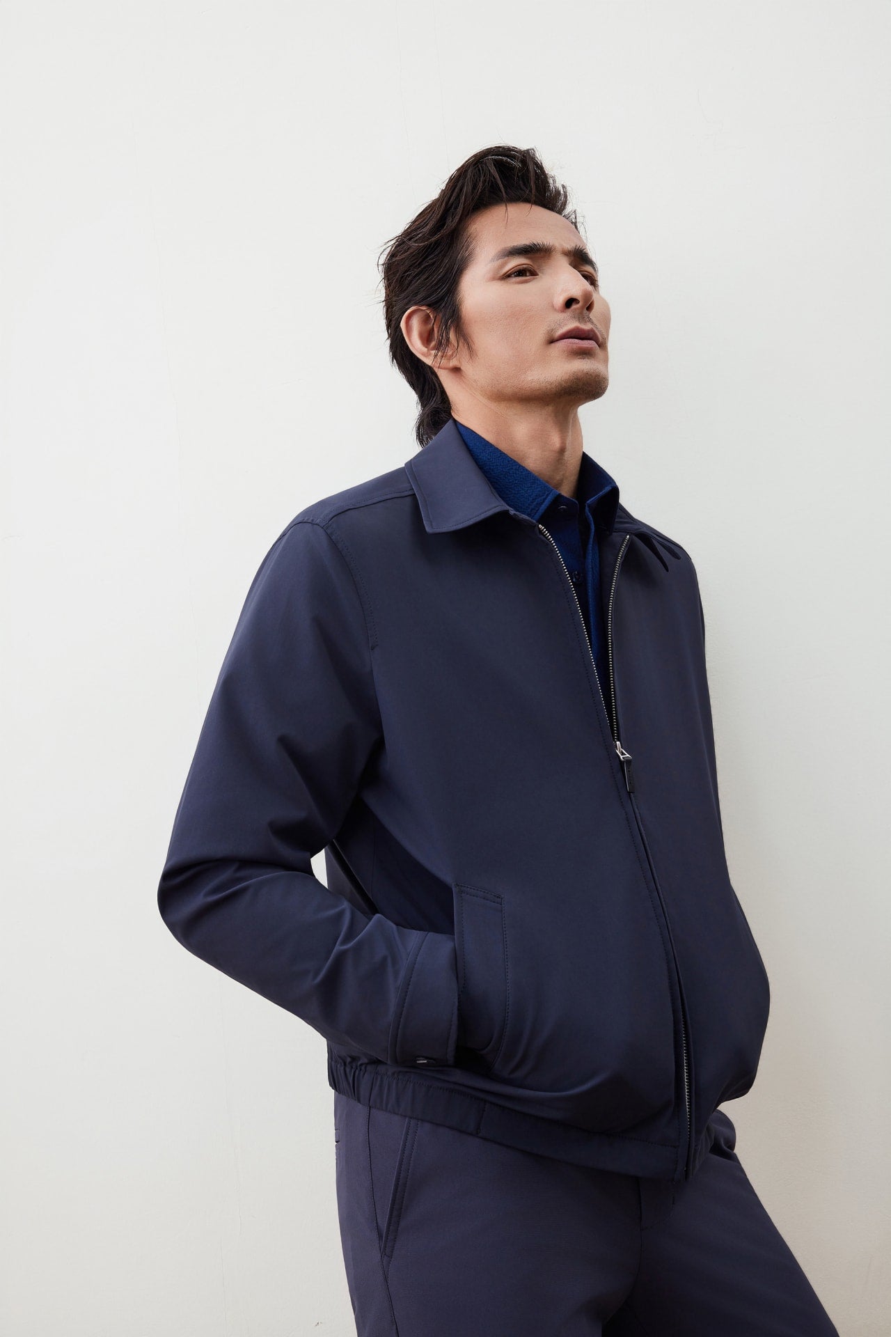 Water Repellent Relax Fit Zip-up Jacket | G2000 Singapore
