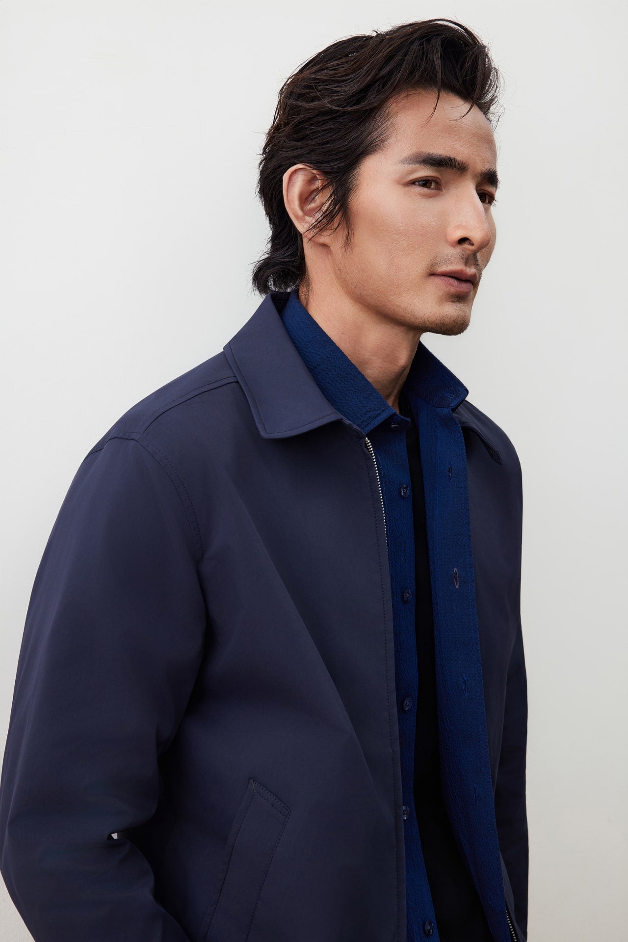 Water Repellent Relax Fit Zip-up Jacket | G2000 Singapore