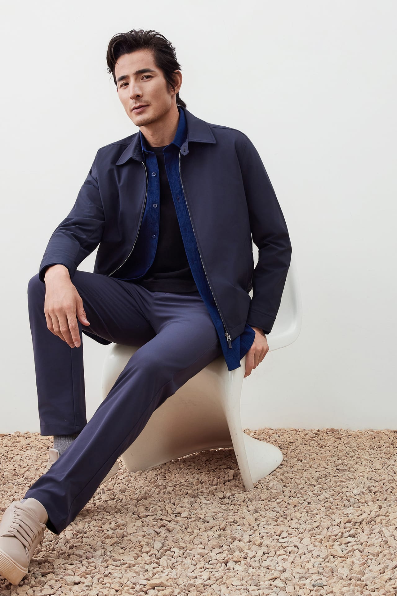 Water Repellent Relax Fit Zip-up Jacket | G2000 Singapore