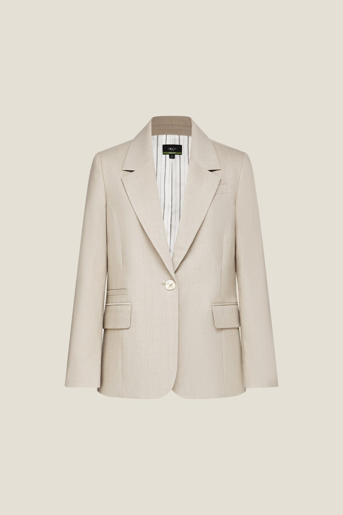 G2000 Suits Zig Zag Twill Blazer Beige Relaxed
