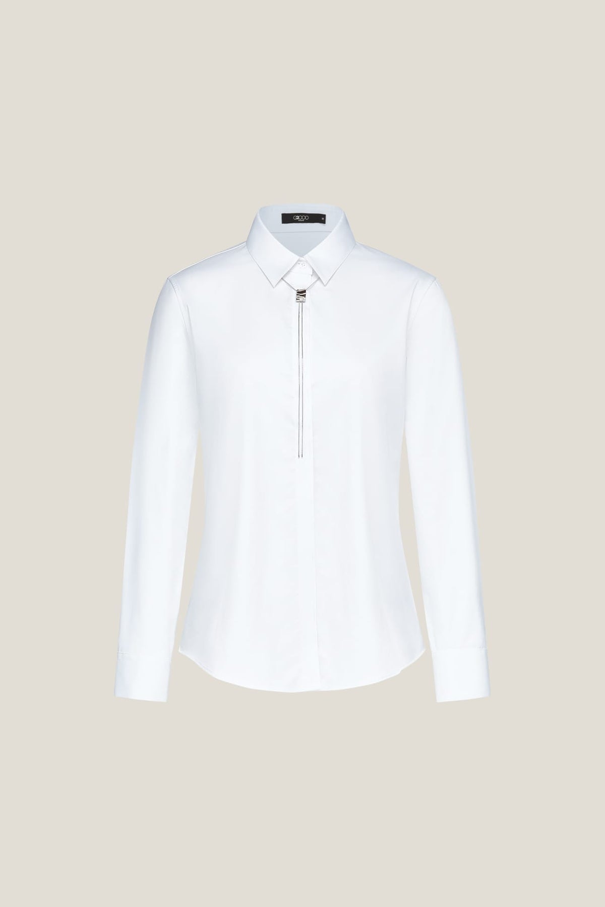 G2000 Shirts Twill Shirt with Necklace White Slim